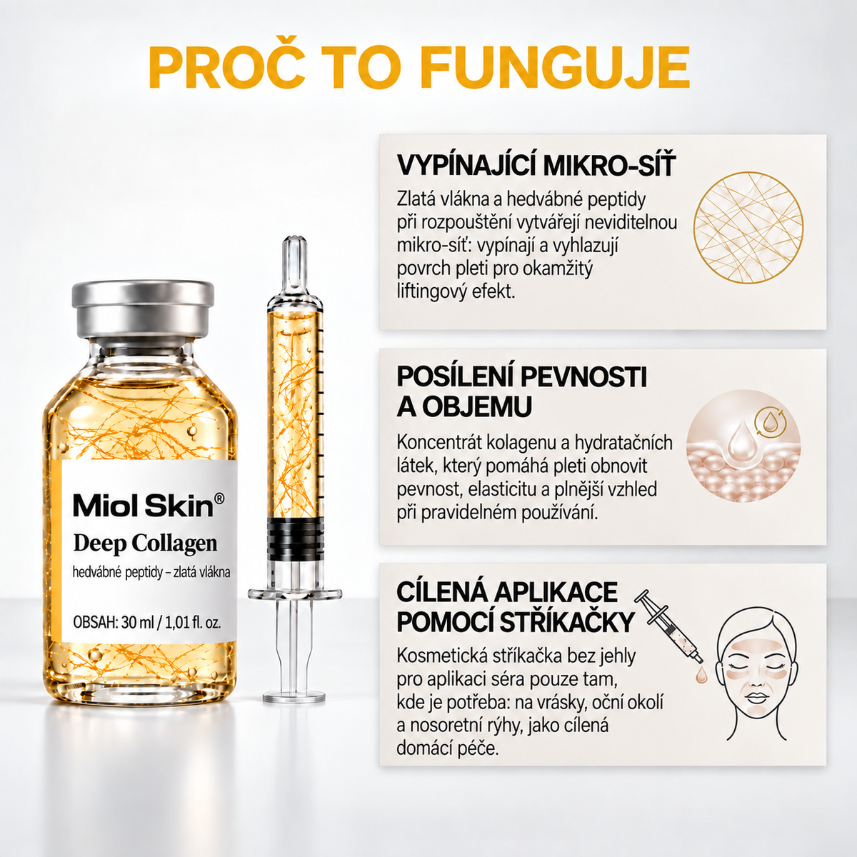 Miol Skin® – Sérum s hedvábnými peptidy a kolagenem